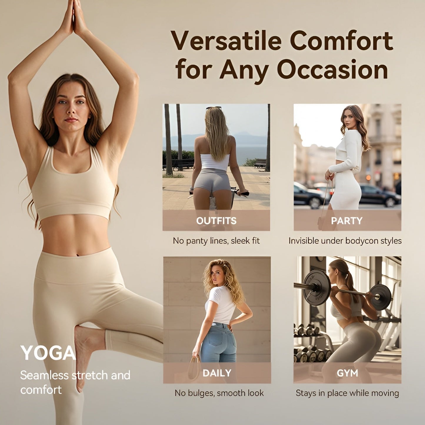 Nera Women's Seamless Cotton Thongs (3-Pack)