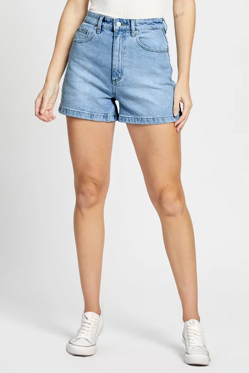Versatile High Waist Multi-Pocket Denim Shorts