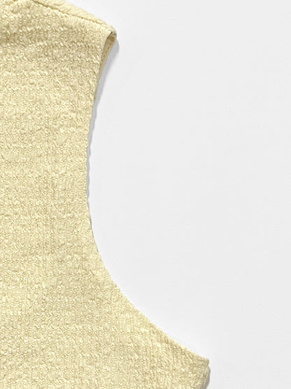 Leisure V-Neck Button Tank Top & Low-Rise Wide Leg Trousers Co-ord