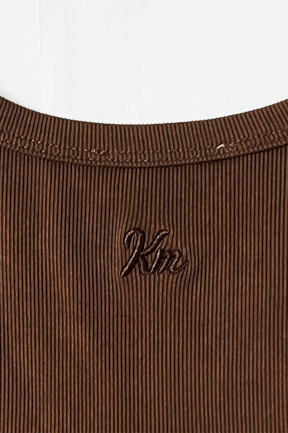 Solid Shelf-Bra Tank Top & Wide-Leg Trousers Summer Co-ord Set