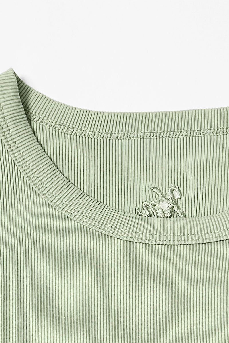 Solid Shelf-Bra Tank Top & Wide-Leg Trousers Summer Co-ord Set