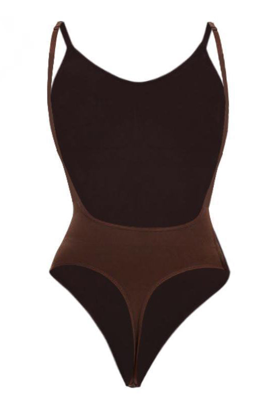 Sexy Solid Color Thin Strap Shaping Bodysuit(Size 8-18UK)