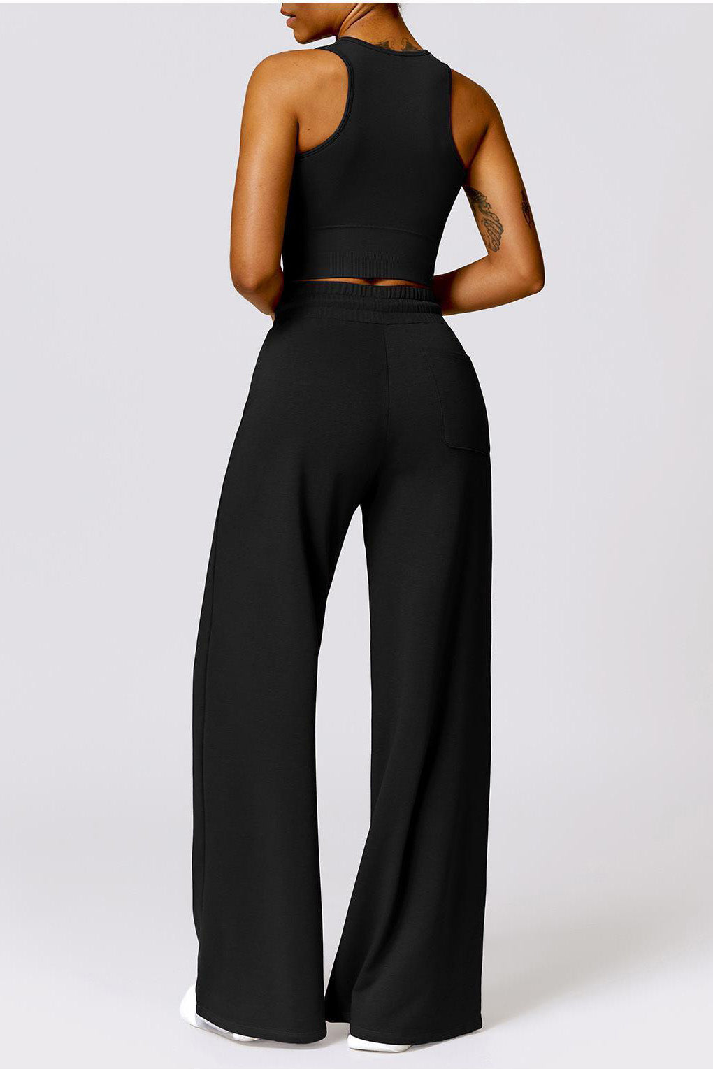 Athleisure Plain U Neck Seamless Shaping Crop Tank With Cups