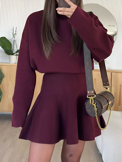 Nera Turtleneck Sweater & Skirt Set