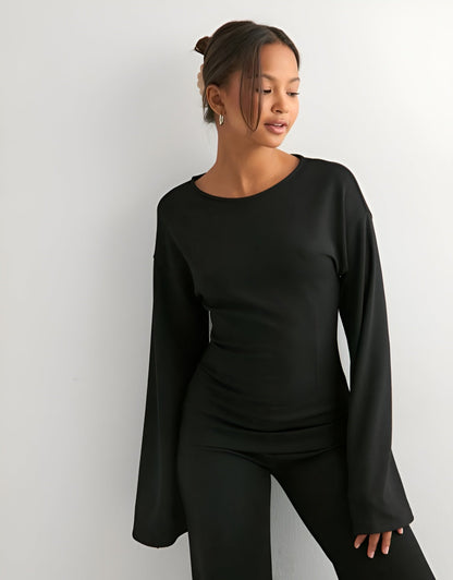 Nera Luxury Wide-Sleeve Sweat