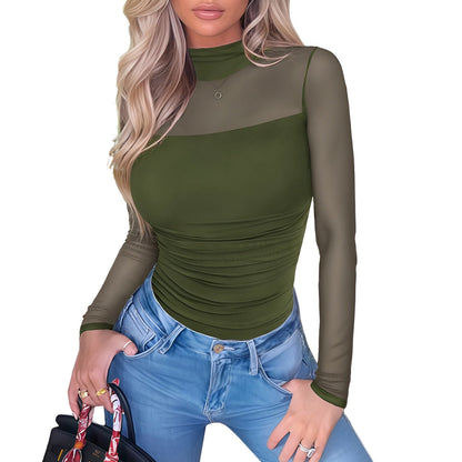 NERA Mesh Turtleneck Bodysuit